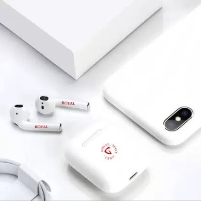 ROYAL SCOT GREY i12 TWS with Charging Case Wireless Bluetooth Headset Bluetooth Headset (White, True Wireless)