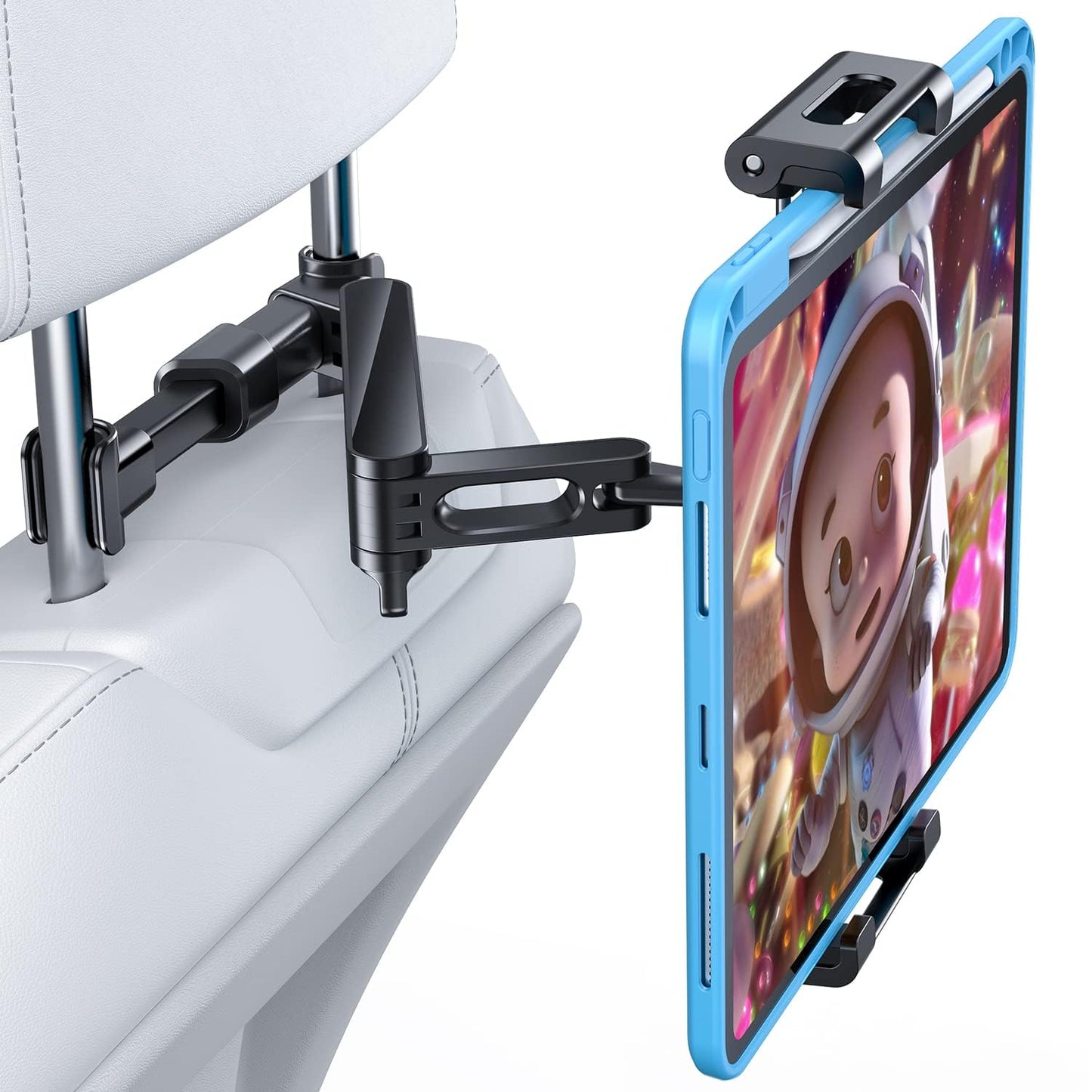 ADZOY 2024 Q2 Car Back Seat Headrest Mobile Mount Holder, 360° Rotation iPad Car Holder Back Seat for Tablets, Cell Phone and More 4.7-14" Devices, Headrest Posts Width 1.6-6.9"