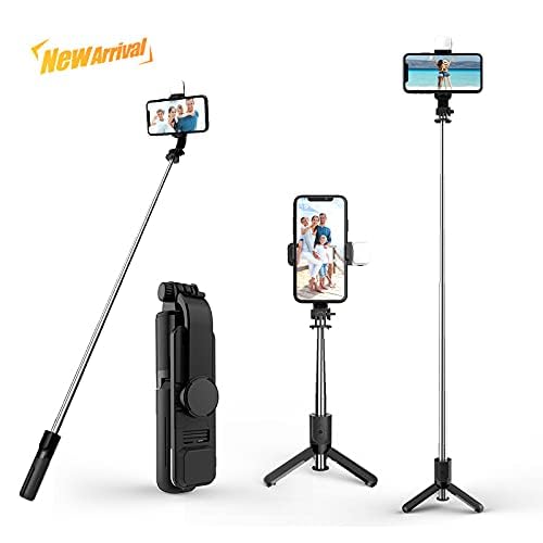 ADZOY Q07 Bluetooth Integrated Selfie Stick with Light and Bluetooth Remote Control