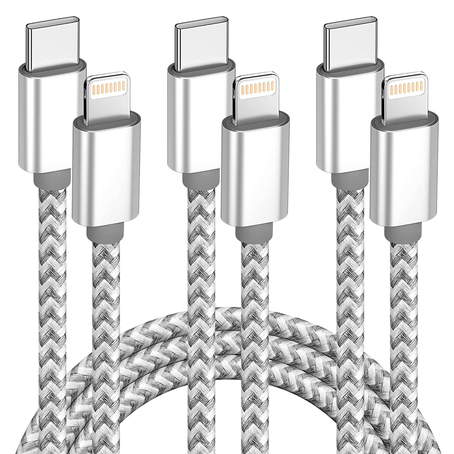 ADZOY PACK OF 2 2023 USB C to Lightning Charger Cable 10ft Apple MFI Certified Type C Power Delivery PD Fast Charging Cord for IOS AND ANDROID