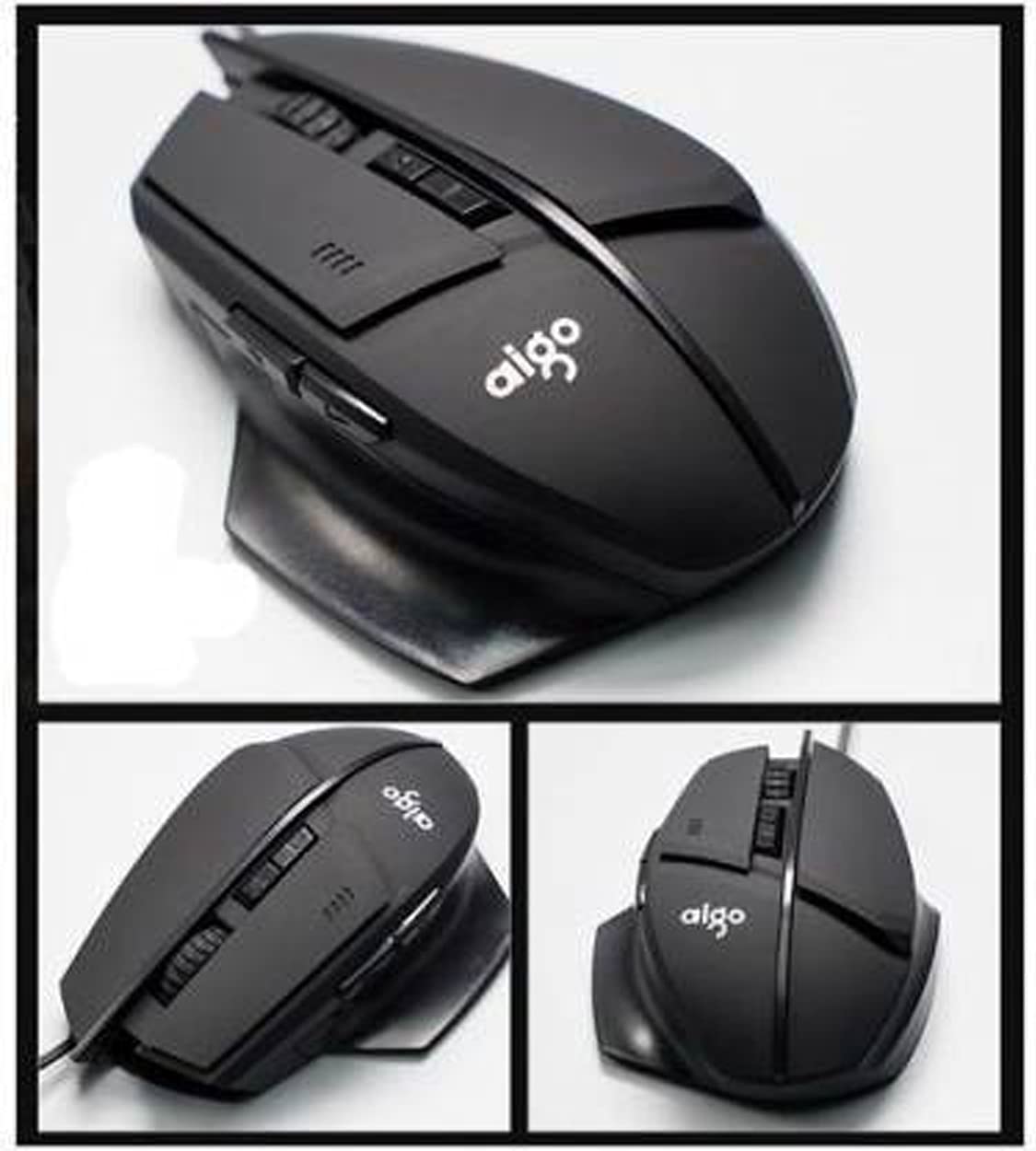 ADZOY Right Handed Wired Gaming Mouse (Black)