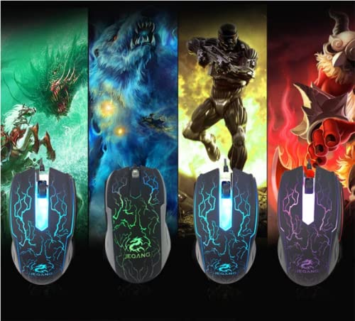 ADZOY Premium 6 Button Plug and Play RGB LED Ergonomic Design High Speed Optical Gaming Mouse 3.0 up to 3600 DPI Compatible with Windows/MAC/Linux