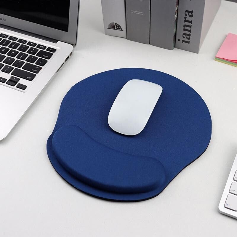 ADZOY Mouse Pad Silicone Soft Anti Slip Mouse Pad with Wrist Rest Support Mat Mousepad (Blue)