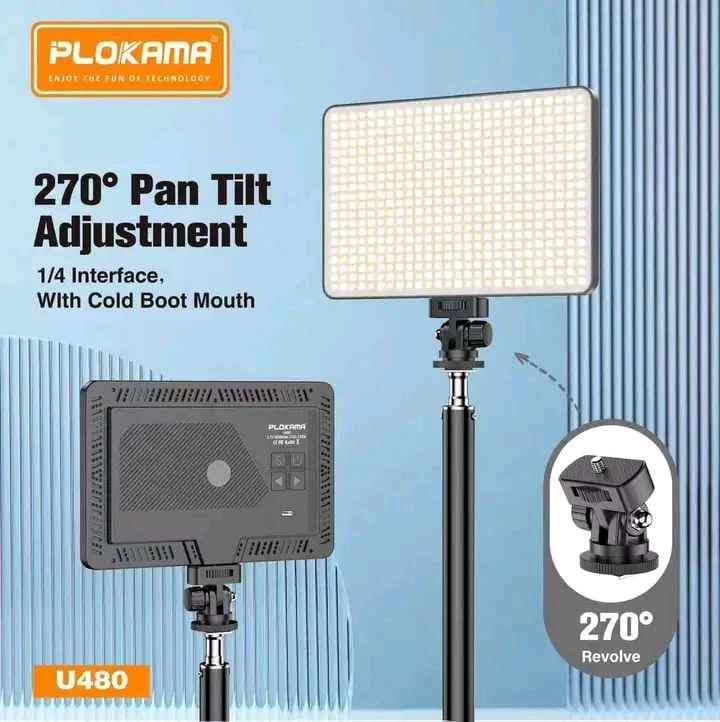 ADZOY Rechargeble 9inch LED Video Light Panel 2700K-6500K Photo Studio Lamp and C Desk Mount Stand, Phone Cross Arm (Rechargebe Panel Lamp+C Desk Mount Stand+Cross Arm)