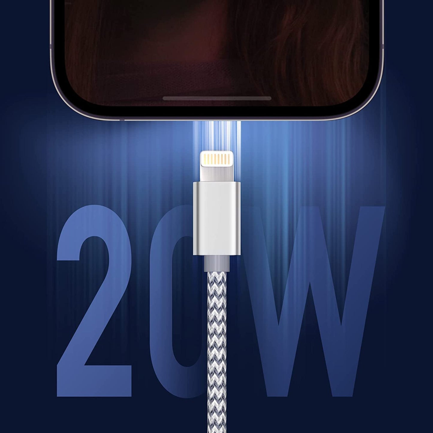 ADZOY PACK OF 2 2023 USB C to Lightning Charger Cable 10ft Apple MFI Certified Type C Power Delivery PD Fast Charging Cord for IOS AND ANDROID