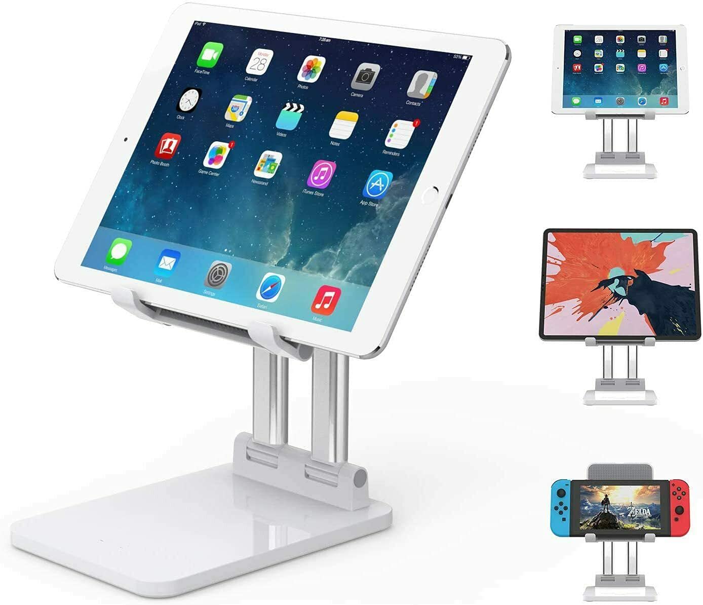ADZOY "Grade-A Quality AD-001 Dual Support Desktop Mobile Phone, E-Book Reader, Mobile Holder, Adjustable & Foldable Aluminium Mobile Stand