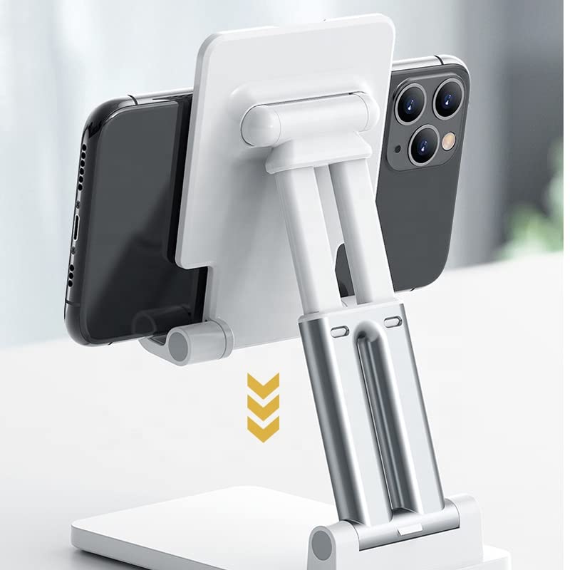 ADZOY "Grade-A Quality AD-001 Dual Support Desktop Mobile Phone, E-Book Reader, Mobile Holder, Adjustable & Foldable Aluminium Mobile Stand