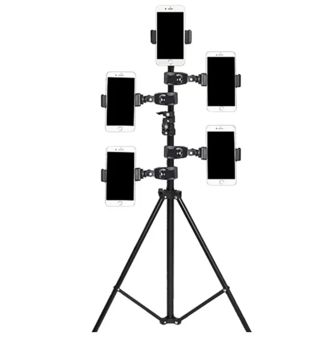 ADZOY Combo of 210 CM (6.9 Feet) Metal Tripod With 10 inch LED Ring Light with Super Clamp and Bracket for Cell Phone, Baking, Craft, Calligraphy, Drawing, Online Lesson, Video Recording