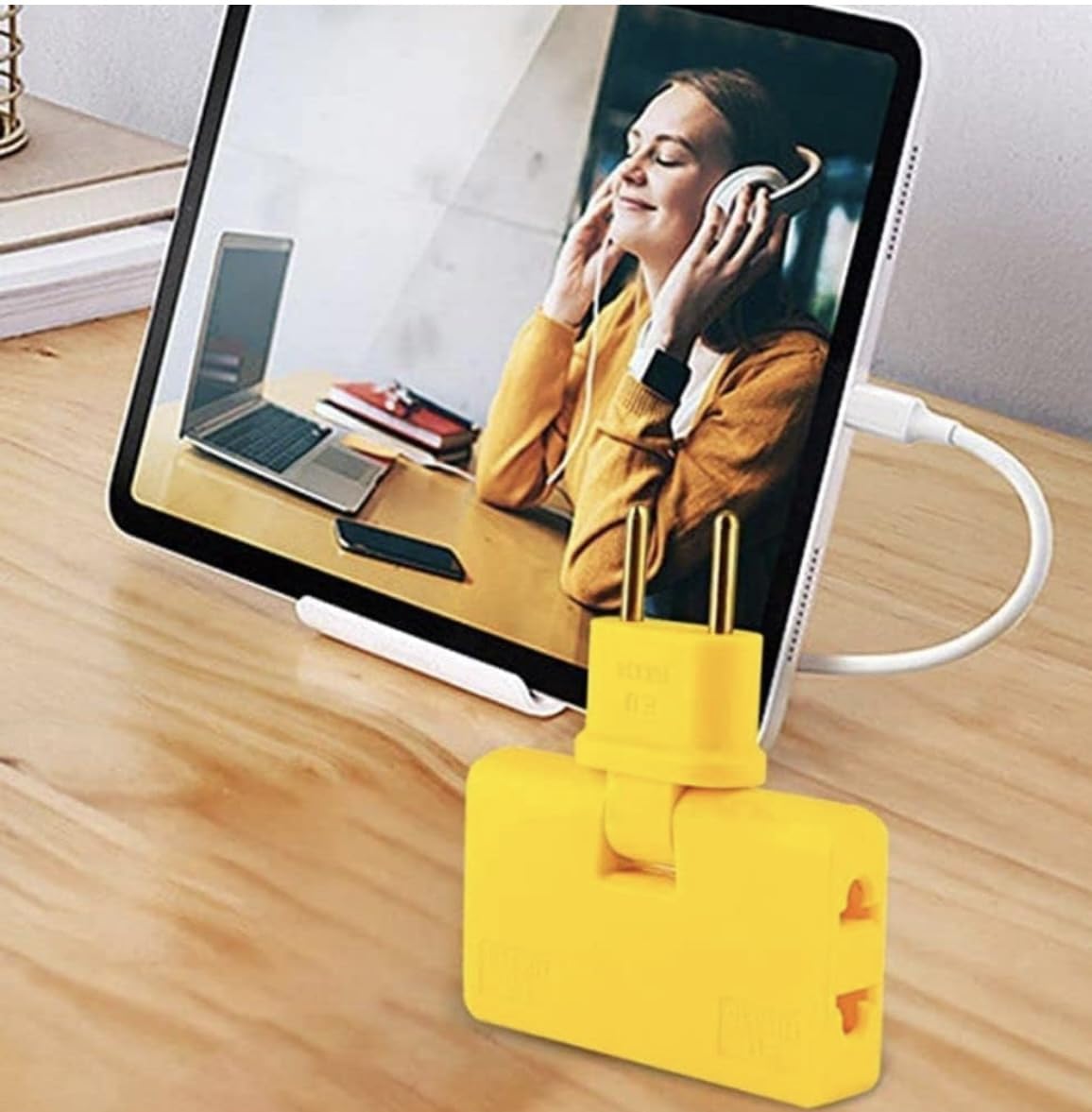 ADZOY 3 Plug Socket | 3-in-1 Rotating and Foldable Wall Plug Adapter | Smart Sleek and Ultra Thin 180 Degree Wall Socket | Space-Saving Smart Multiplug Power Socket Behind The Sofa, Bed (1)