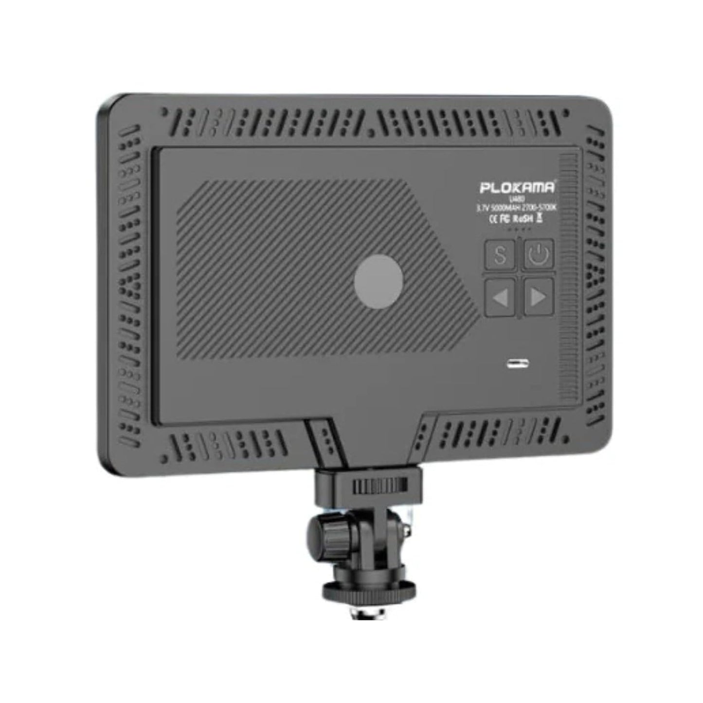 ADZOY Rechargeble 9inch LED Video Light Panel 2700K-6500K Photo Studio Lamp and C Desk Mount Stand, Phone Cross Arm (Rechargebe Panel Lamp+C Desk Mount Stand+Cross Arm)