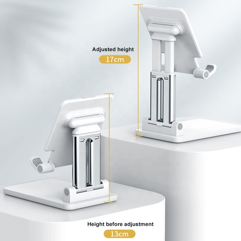 ADZOY "Grade-A Quality AD-001 Dual Support Desktop Mobile Phone, E-Book Reader, Mobile Holder, Adjustable & Foldable Aluminium Mobile Stand