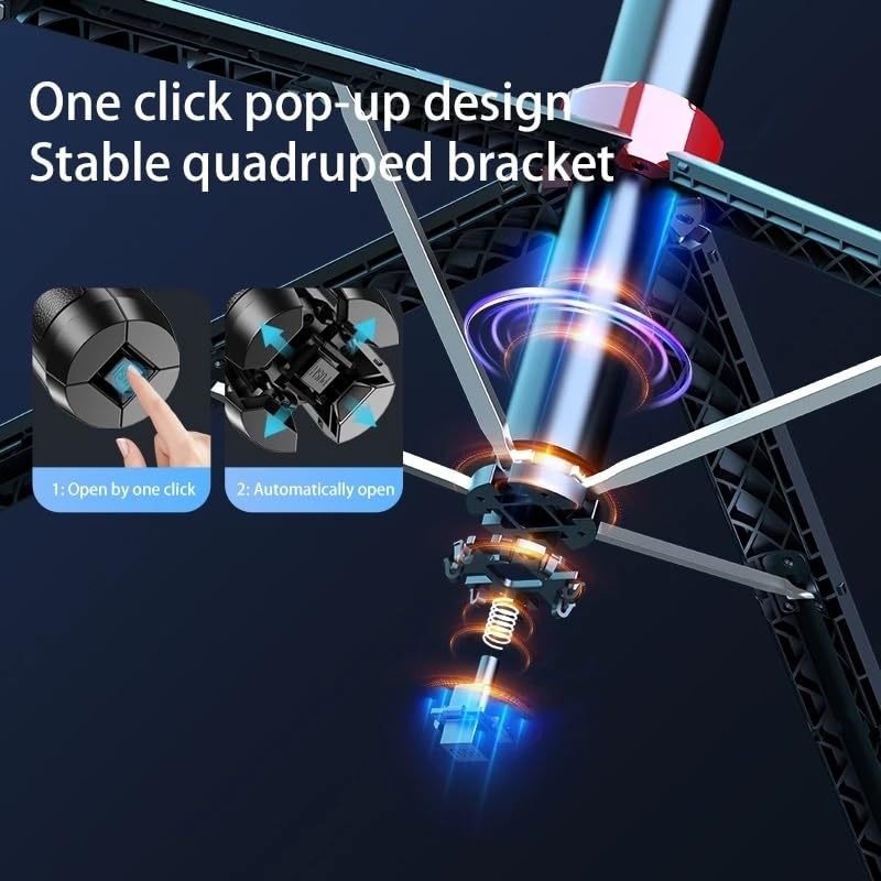 ADZOY Q185 Auto Face Tracking Tripod - 360° Rotating Smart Shooting Holder with Gesture Control | Detachable Stand for Vlogging, Streaming, Reels| Rechargeable (Q185 Face Tracking Camera Selfie Stick)
