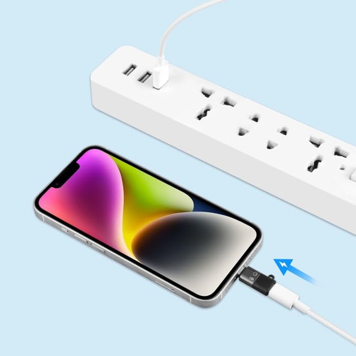 ADZOY Set of 3 Lightning Male to USB C Female Adapter OTG for Data