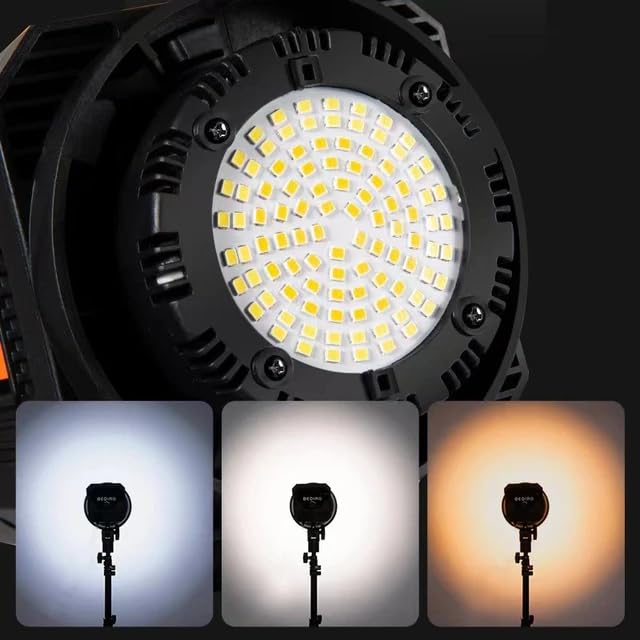 ADZOY 300W Sun Lamp Photography LED Video Light Remote Control for Live Streaming Photo Video Recording Daylight-Balanced (300W Sun Lamp LED Light+2.8 Meter Stand)