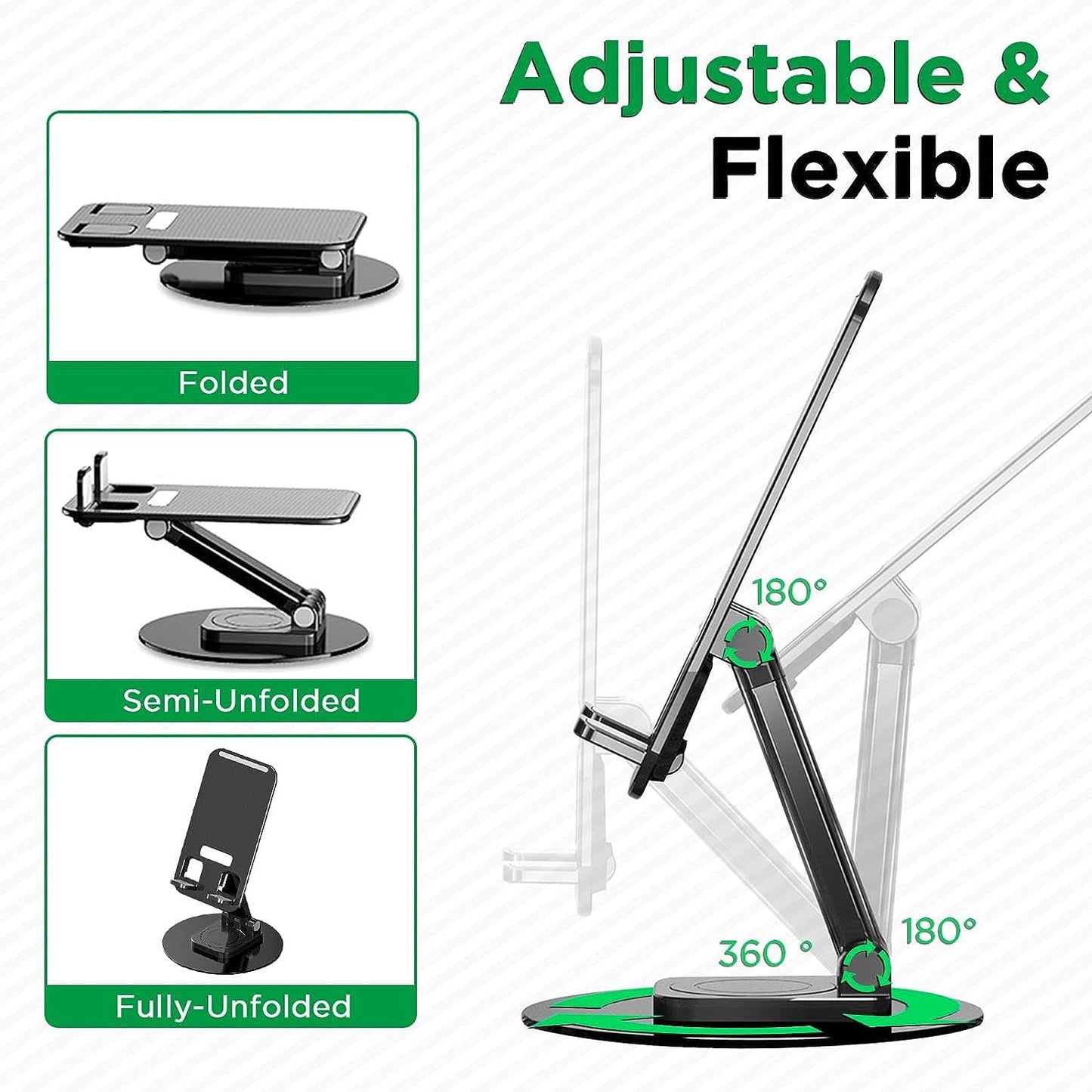 ADZOY Multifunctional Desktop Mobile Holding Stand with 360° Rotational Base Mobile Holder