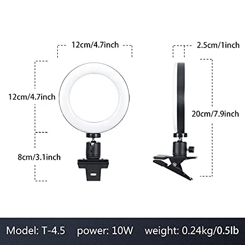 ADZOY Premium Video Conference Lighting,6.3" Selfie Ring Light with Clamp Mount for Webcam Light with 3 Light Modes&6 Level Dimmable for Laptop/PC Monitor/Desk/Bed/Office/Makeup/YouTube/TIK Tok