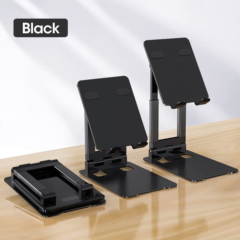 ADZOY Heavy Base Grade- A+ Aluminum Metal Desktop Compatible with iPad- Tablet-Mobile Stand with Hex/Allan Key for Tablets/Mobile/Tab Stand and e-Book Readers (Up to 13 inch) (Black)