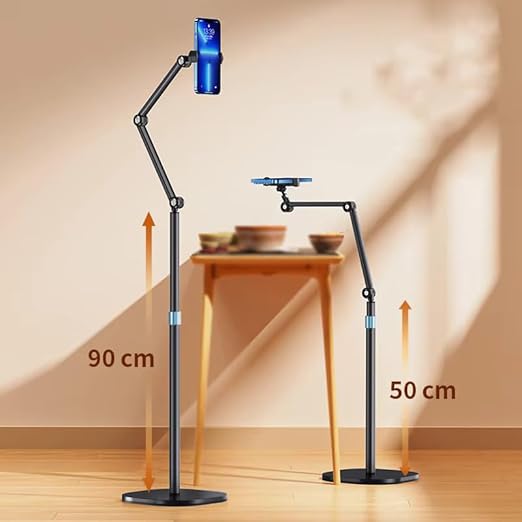 ADZOY Tablet Floor Stand Models 360 Degree Rotating Tall Stand Stable Base Flexible Universal Ipad Stand Floor Tablet Bracket Adjustable Flexible Rotation Phone Holder Aluminum Stand Support 12.9 Inch