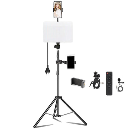 ADZOY 6 Modes 10" LED Soft Light Panel Kit, 7 Feet Tripod Stand with Super Clamp for Studio Photography/Video Recording/Conference/Baking/Craft/Calligraphy | PL-26 | Remote Control | Continues Light