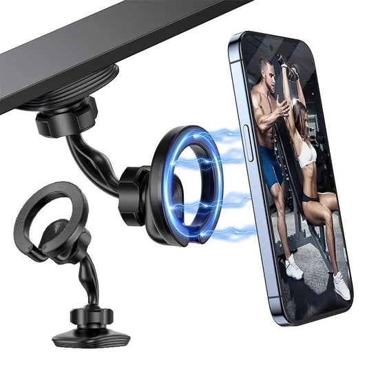 ADZOY  Multifunctional Magnetic Phone Holder 360 Rotation Fitness Double Sided Magnetic Phone Mount for Gym Car (2025 Gym Dual Side MEGNETIC Mobile Holder)