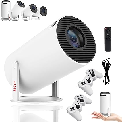 ADZOY Premium Gaming Mini Smart Projector with 2 Controllers (Joycons)