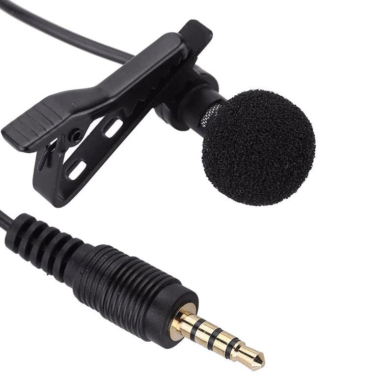 ADZOY Metal 3.5mm Clip Microphone for YouTube | Collar Mic for Voice Recording | Lapel Mic Mobile, PC, Laptop, Android Smartphones, DSLR Camera Microphone Microphone Metal Collar mic (Black)