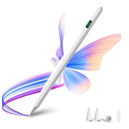 ADZOY P2 Display iPad Pencil, Stylus Pen with Real-Time Led Power, Pencil for iPad 6/7/8/9/10gen, Air 3/4/5/6(M2), Pro 11"/12.9"(M4), Mini 5/6/7, Stylus for 2018 & Later