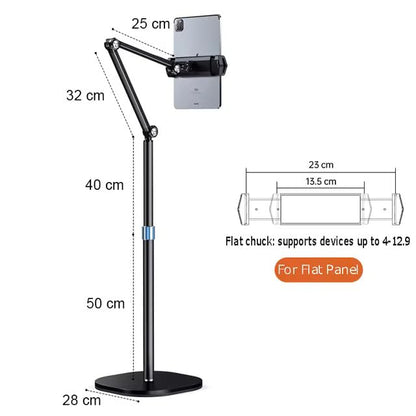 ADZOY Tablet Floor Stand Models 360 Degree Rotating Tall Stand Stable Base Flexible Universal Ipad Stand Floor Tablet Bracket Adjustable Flexible Rotation Phone Holder Aluminum Stand Support 12.9 Inch