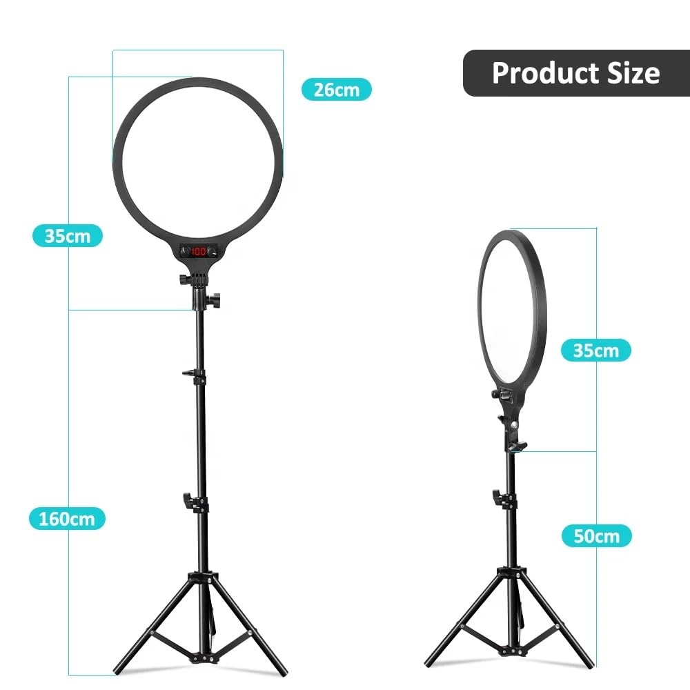 ADZOY NEEPHO PL-26CM Led Round Panel Light Video Light Led Ring Light with 7 FEET Tripod Stand and Phone Holder 3500K-6000K Dimmable Selfie Ringlight for YouTube Video Live Streaming Led