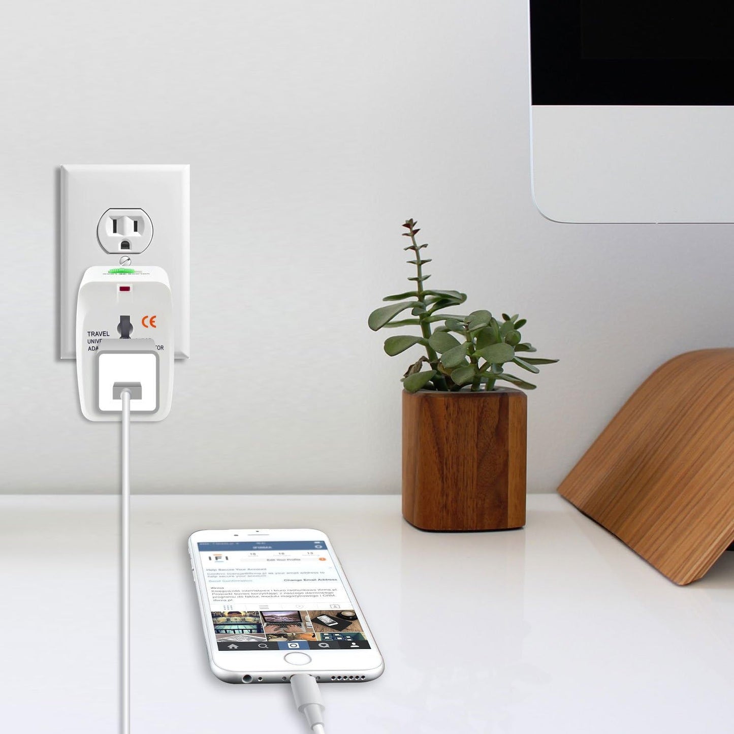 ADZOY Portable Worldwide Universal Power Adapter All in One International Out of Country Travel Wall Charger Plug for Wall Plug Input in USA EU UK France Italy Australia India