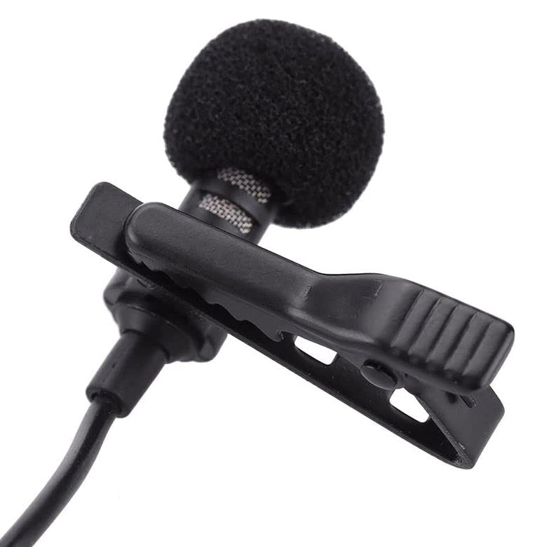 ADZOY Metal 3.5mm Clip Microphone for YouTube | Collar Mic for Voice Recording | Lapel Mic Mobile, PC, Laptop, Android Smartphones, DSLR Camera Microphone Microphone Metal Collar mic (Black)