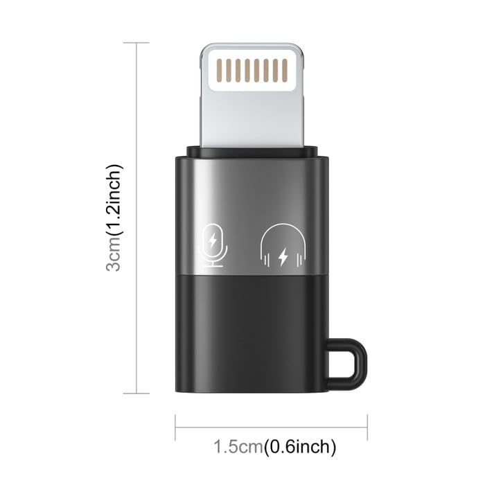 ADZOY USB C Female to Lightning Male Adapter OTG for Data