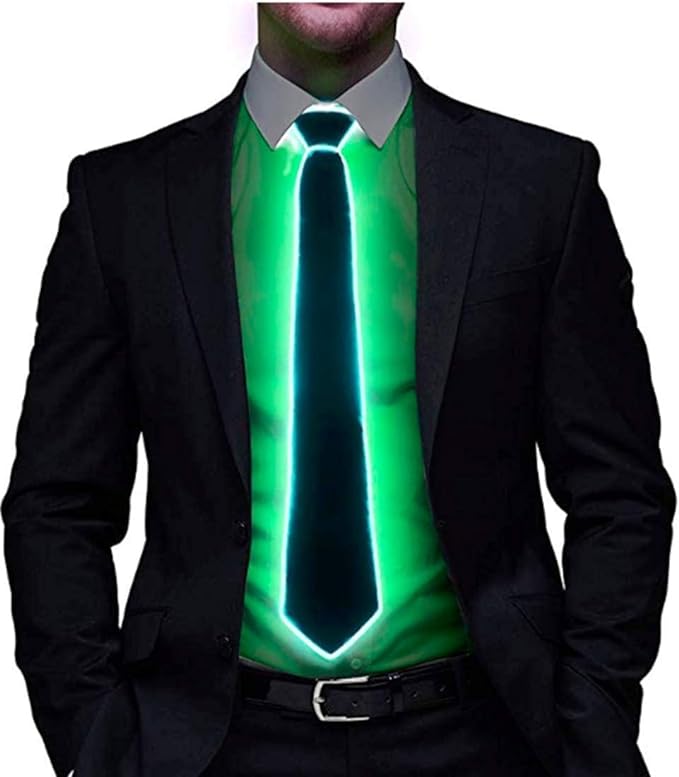 ADZOY LED Tie, Light Up Tie Light Up Neck Ties Man Light Up Fanny Ties Novelty Necktie For Men LED Light Up Ties