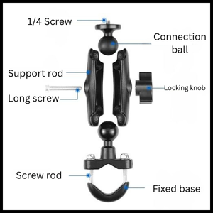 ADZOY Action Camera Holder Handlebar Mount 360° Motorcycle and Bike Rearview Mirror Stand for GoPro Camera Clamp Mount Holder Canon Hero10/9/8/7/6/5/4/3+ DJI Osmo Action Cameras Accessory