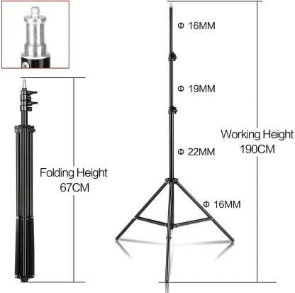 ADZOY 24'' LED Video Bi-Colors Light Kit, 2700-7500K Dimmable Photography Lighting with Remote and 84 inches Stand, CRI 96+ Studio Lights for TikTok, YouTube, Game Streaming, Video Photography