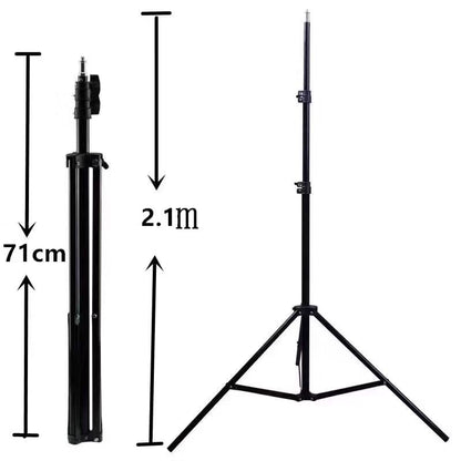 ADZOY 2-Pack Professional Combo of 10 Inch USB Powered LED Panel Light with 7 Feet Adjustable Metal Tripod, Super Clamp and Collar Lapel Microphone