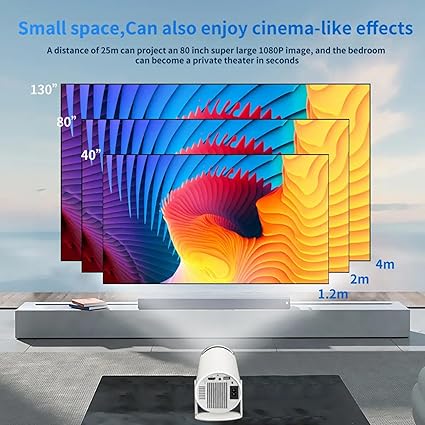 ADZOY Premium Gaming Mini Smart Projector with 2 Controllers (Joycons)