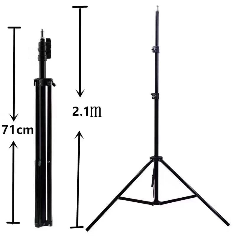 ADZOY Professional Combo of 10 Inch USB Powered LED Panel Light with 7 Feet Adjustable Metal Tripod, Super Clamp and Collar Lapel Microphone