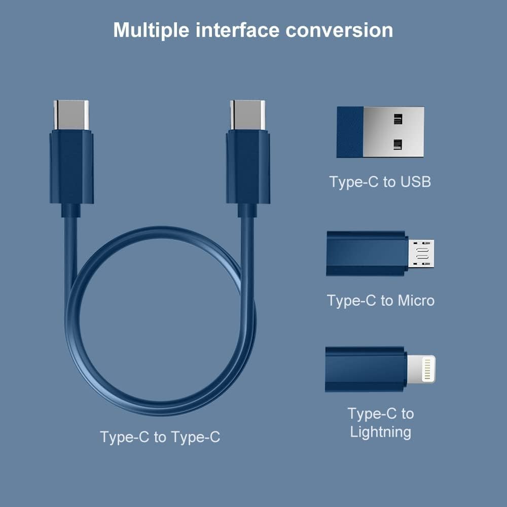 ADZOY 60W Usb Adapter Cable Conversion Storage Box,Multi-Type Charging Convertor Usb C To Lightning Type C Micro Data Transfer Tool Contains Card Slot Tray Eject Pin,Use As Phone Holder(Multi)-Plastic