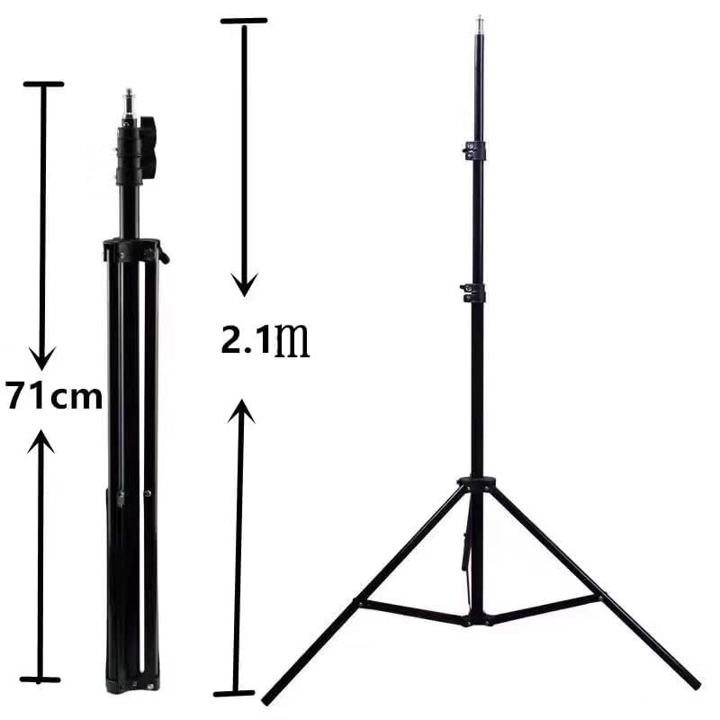 ADZOY Combo of 210 CM (6.9 Feet) Metal Tripod With10 inch LED Ring Light and Metal Collar Lapel Microphone 3.5mm for Cell Phone, Baking, Craft, Calligraphy, Drawing, Online Lesson, Video Recording