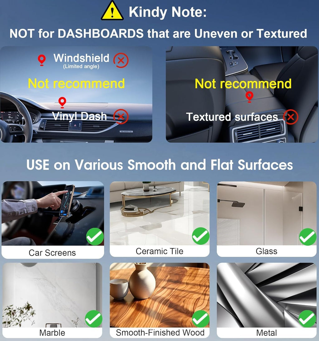 ADZOY Vacumm Suction Cup Phone Mount Magnetic Car Cell Phone Holder| 360 Rotation | Vacuum Lock Holder for Multipurpose Use | Heavy Duty | Reusable Wall Holder for Kitchen, Bathroom, Desk
