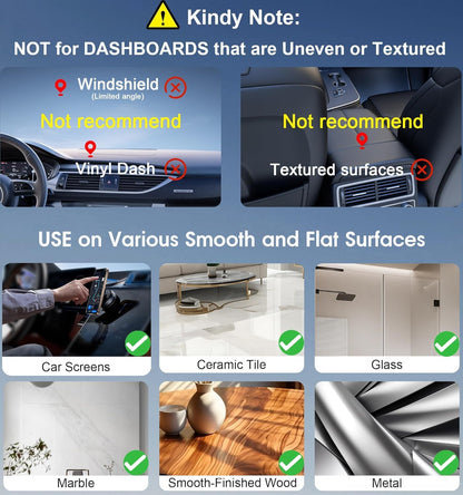 ADZOY Vacumm Suction Cup Phone Mount Magnetic Car Cell Phone Holder| 360 Rotation | Vacuum Lock Holder for Multipurpose Use | Heavy Duty | Reusable Wall Holder for Kitchen, Bathroom, Desk