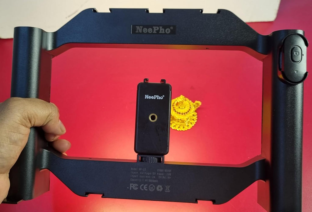 ADZOY Smartphone Video Rig with Light, U-Rig Light Cell Phone Handheld Stabilizer Rechargeable with Ring Light 2500K-9000K CRI 90+ for Filmmaking Live Steam YouTube Video Recording