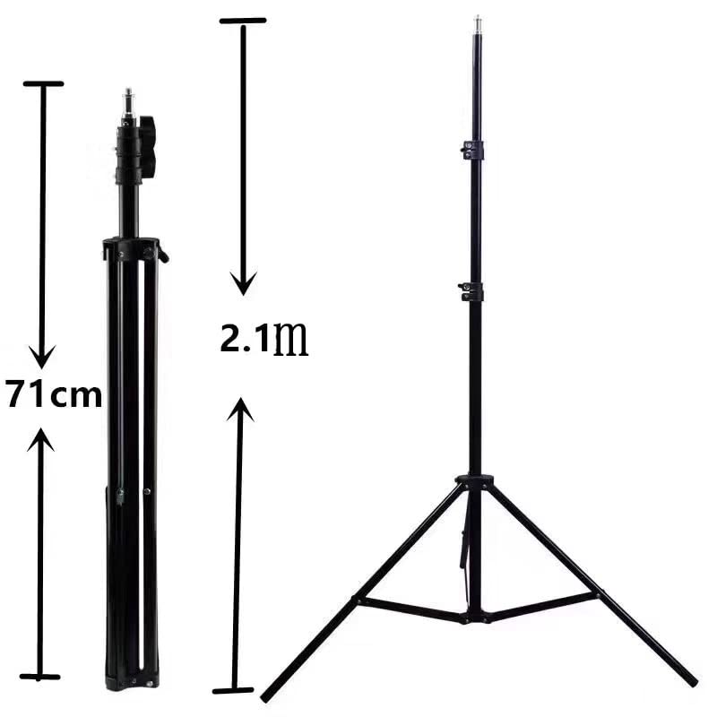 ADZOY 2-Pack 7 Feet Metal Tripod With10 Inch LED Ring Light, Super Clamp and 3.5 MM Lapel Collar Mic for Cell Phone, Baking, Craft, Calligraphy, Drawing, Online Lesson, Video Recording