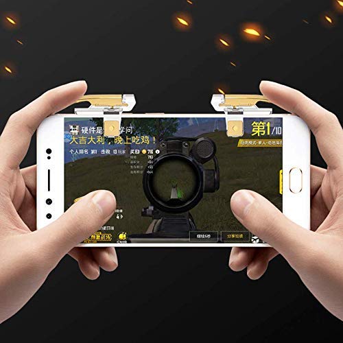 ADZOY [6PAIR] 5.56 Mobile Game Controller Trigger Aim Button & [6PAIR] Finger Sleeve Joystick (Clear, for Mac OS, PC)