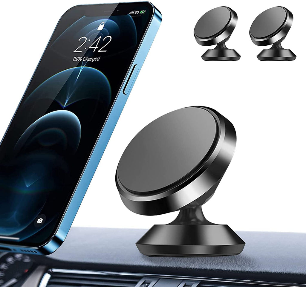 ADZOY Magnetic Phone Mount, [Super Strong Magnet] [with 3 Metal Plate] Car Magnetic Phone Holder, [360° Rotation] Universal Dashboard Car Mount Fits iPhone Samsung Etc Most Smartphones