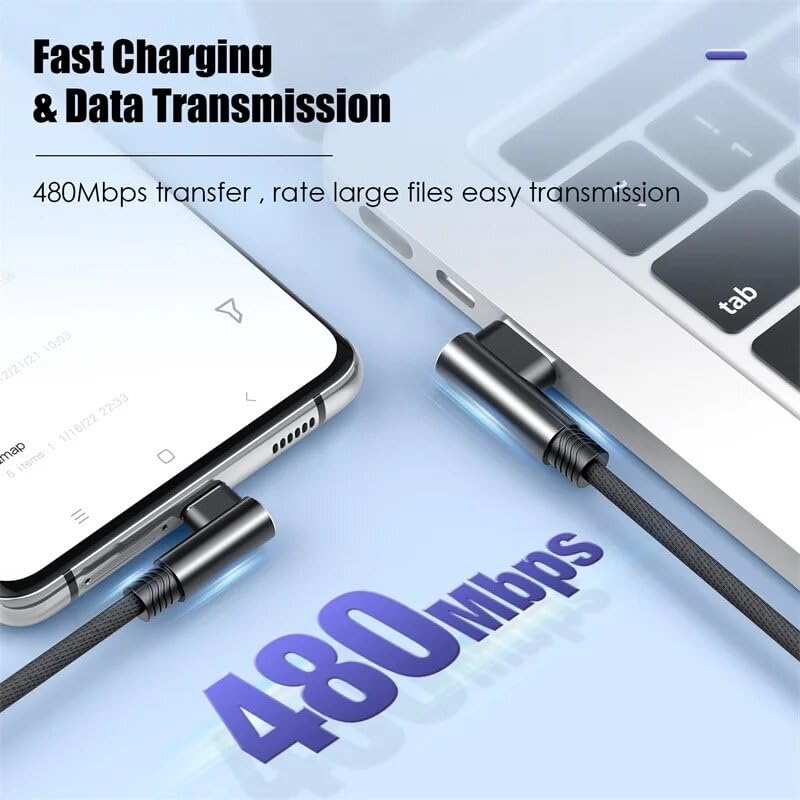 ADZOY 90° Degree Heavy Duty Fast Charge USB Charger Cable For iPhone 11 12 13 14