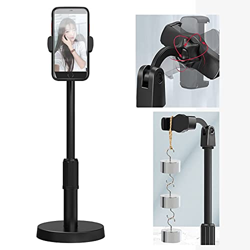 ADZOY Muti-Functional Retractable Mobile Phone Holder for Broadcast, Online Classes Table & Bed Mobile Stand for All Smart Phones with Adjustable Height, 360 Degree Rotation