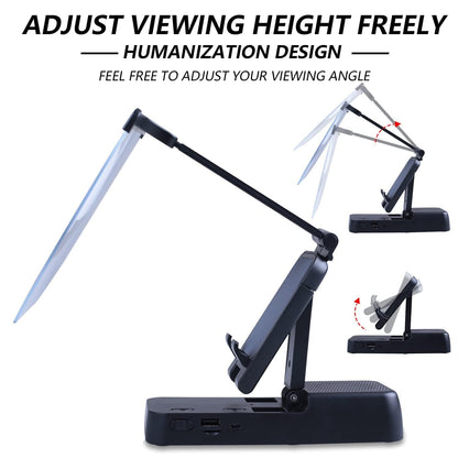 ADZOY  F19 12'' Screen Magnifier for Cell Phone with Bluetooth Speaker, Foldable Phone Stand Holder, Compatible with All Smartphones