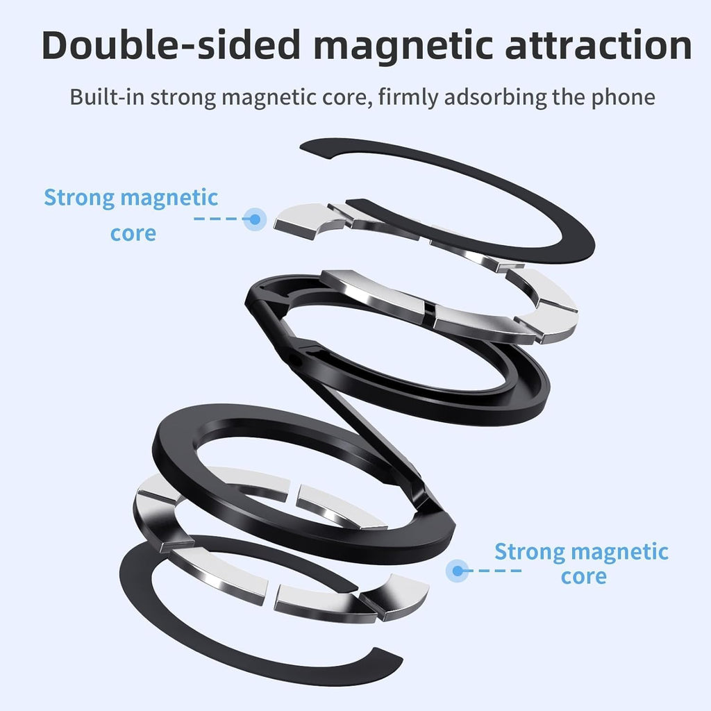 ADZOY Dual Strong Magnet Phone Holder for Car,Gym,Metal Surface Compatible with iPhone 15 14 13 12 Pro Plus Max Mag-Safe Case (Dual Magnetic Phone Holder for Car Gym)